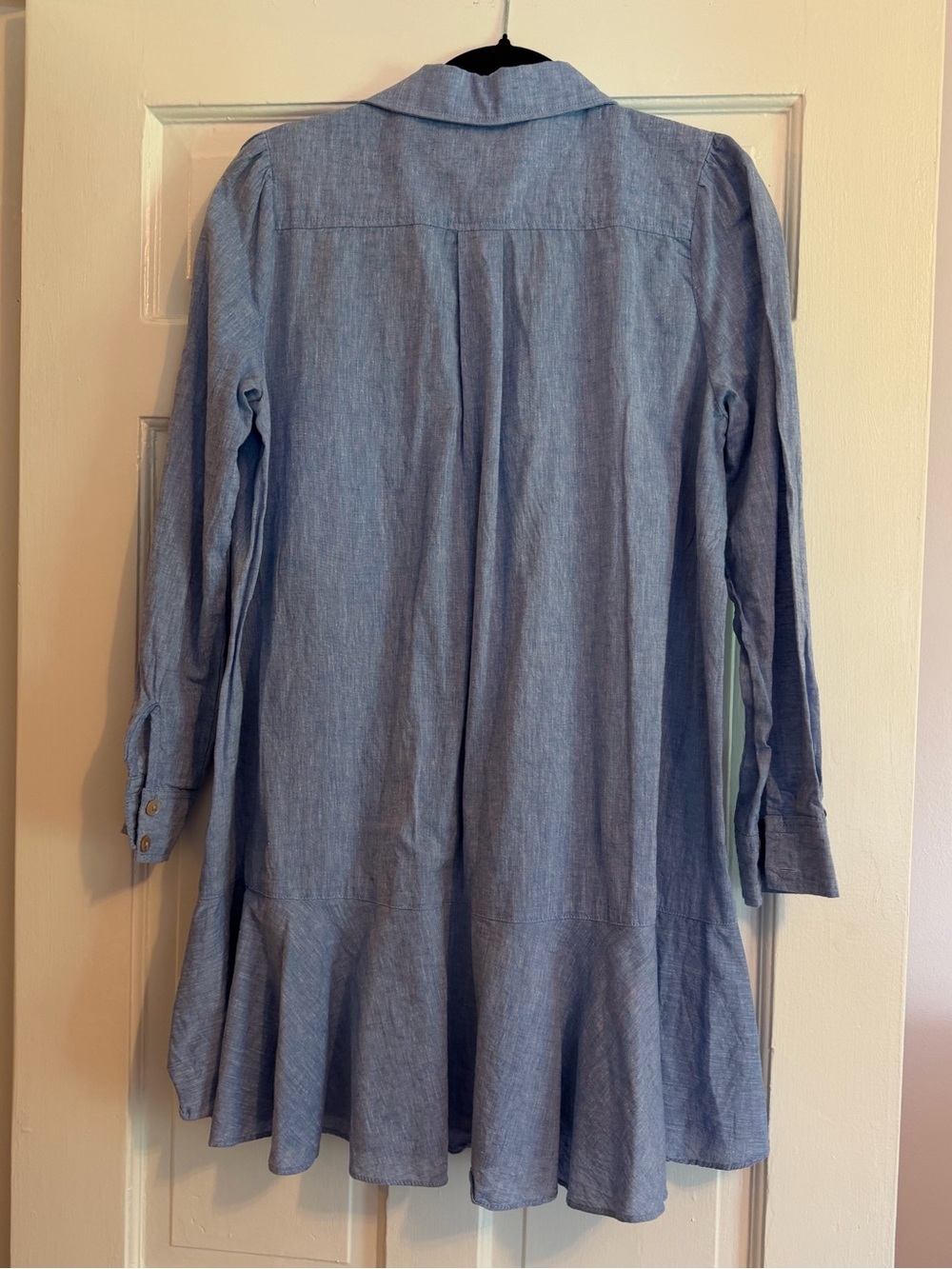 Tuckernuck Chambray Callahan Shirt Dress, Front Button, Collar, S, 100% Cotton - Picture 2 of 7